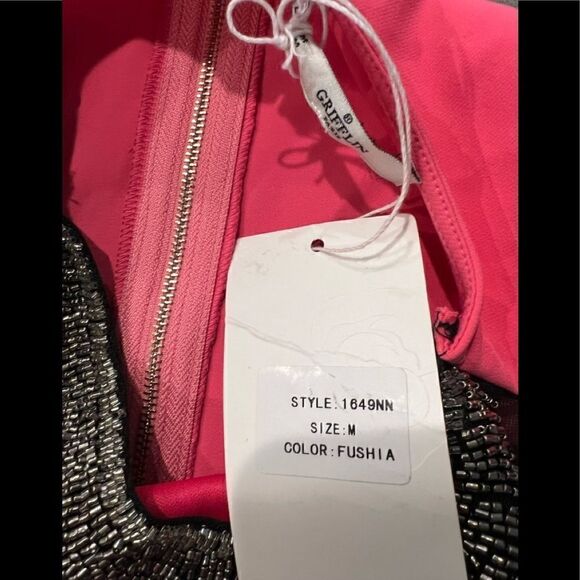 Anthropologie grifflin paris Fuchsia and Black Mini Dress Size M - Picture 4 of 4